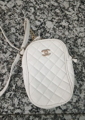 Beyaz Kapitone Deri Kadın Çanta - Görsel 2