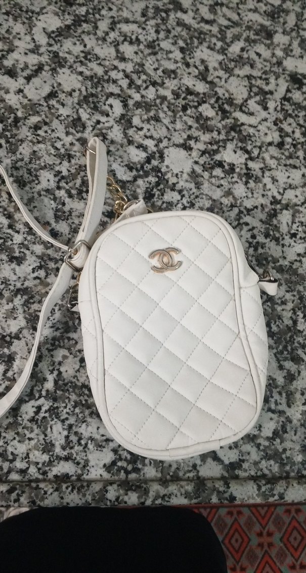 Beyaz Kapitone Deri Kadın Çanta - Görsel 2