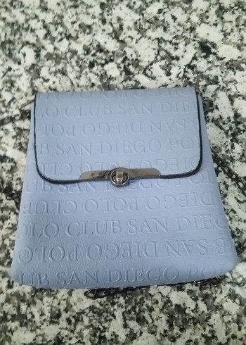 Mavi Zincir Detaylı Deri Kadın Çanta - Görsel 2