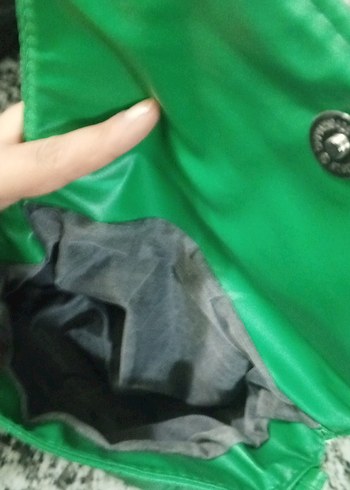 Yeşil Kemerli Deri Kadın Omuz Çantası - Görsel 3