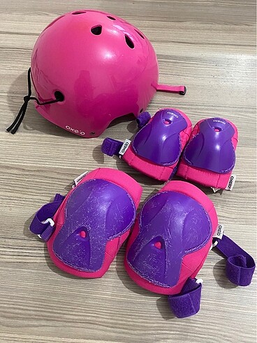 decathlon oxelo kask dizlik kolluk seti