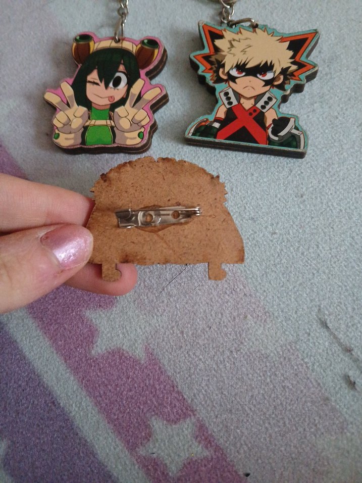 tsuyu ve bakugo anahtarlık ve bros hedıye toplam fiyat - Görsel 2