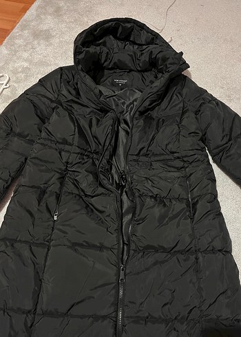 LCW Kadın Siyah Uzun Şişme Mont - Görsel 8