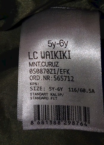 Bej ve Haki arası renk Süet Kız Çocuk Deri Ceket 5-6 yaş - Görsel 6