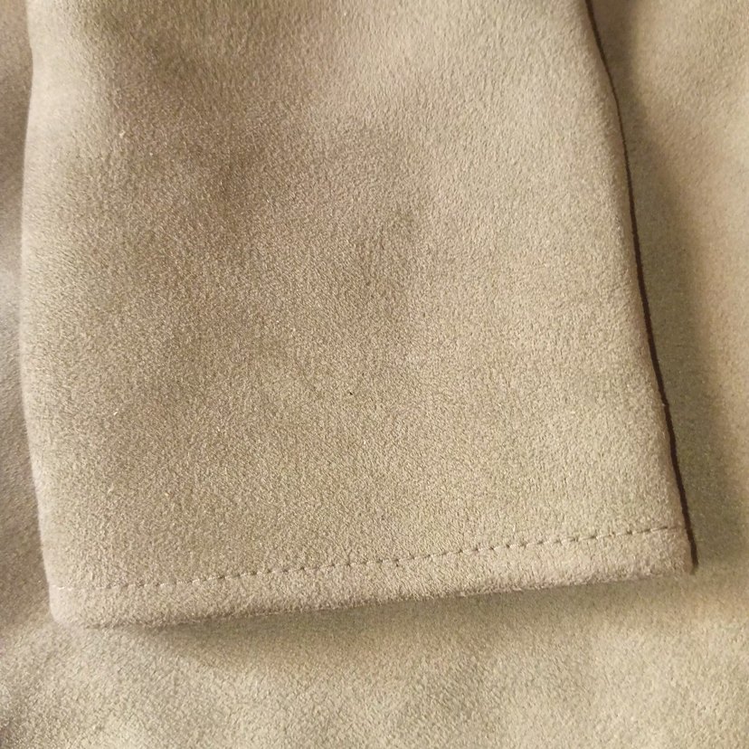 Bej ve Haki arası renk Süet Kız Çocuk Deri Ceket 5-6 yaş - Görsel 4