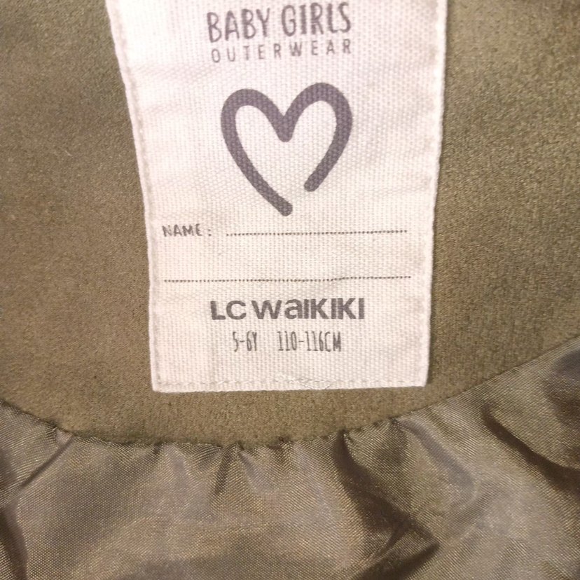 Bej ve Haki arası renk Süet Kız Çocuk Deri Ceket 5-6 yaş - Görsel 5