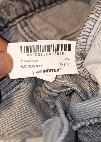 Zara Kız Çocuk Kot Pantolon Bol Paça - Görsel 5