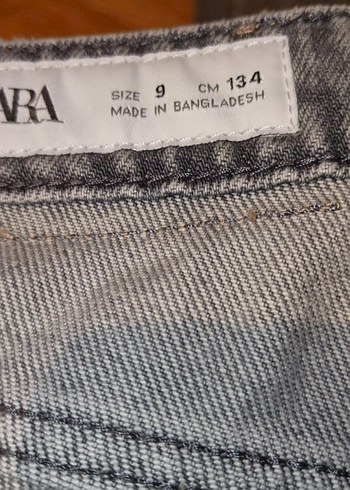 Zara Kız Çocuk Kot Pantolon Bol Paça - Görsel 4