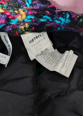 Renkli Örgü Mini Etek - Görsel 2