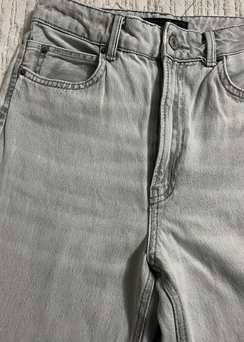 Gri Midi Boy Regular Fit Kadın Kot Pantolon - Görsel 4