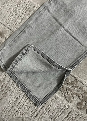 Gri Midi Boy Regular Fit Kadın Kot Pantolon - Görsel 5