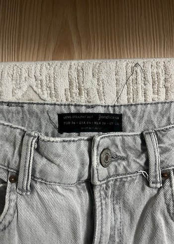 Gri Midi Boy Regular Fit Kadın Kot Pantolon - Görsel 3