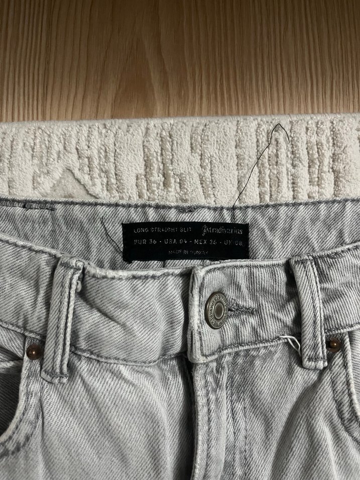 Gri Midi Boy Regular Fit Kadın Kot Pantolon - Görsel 3