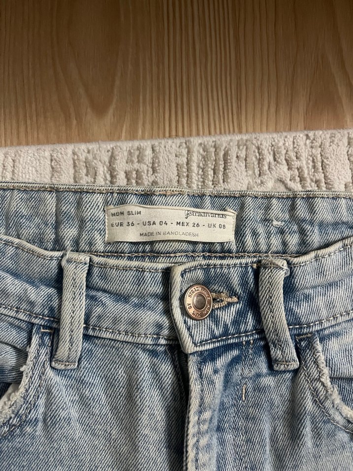 Yırtık Detaylı Midi Boy Mavi Denim Pantolon - Görsel 3