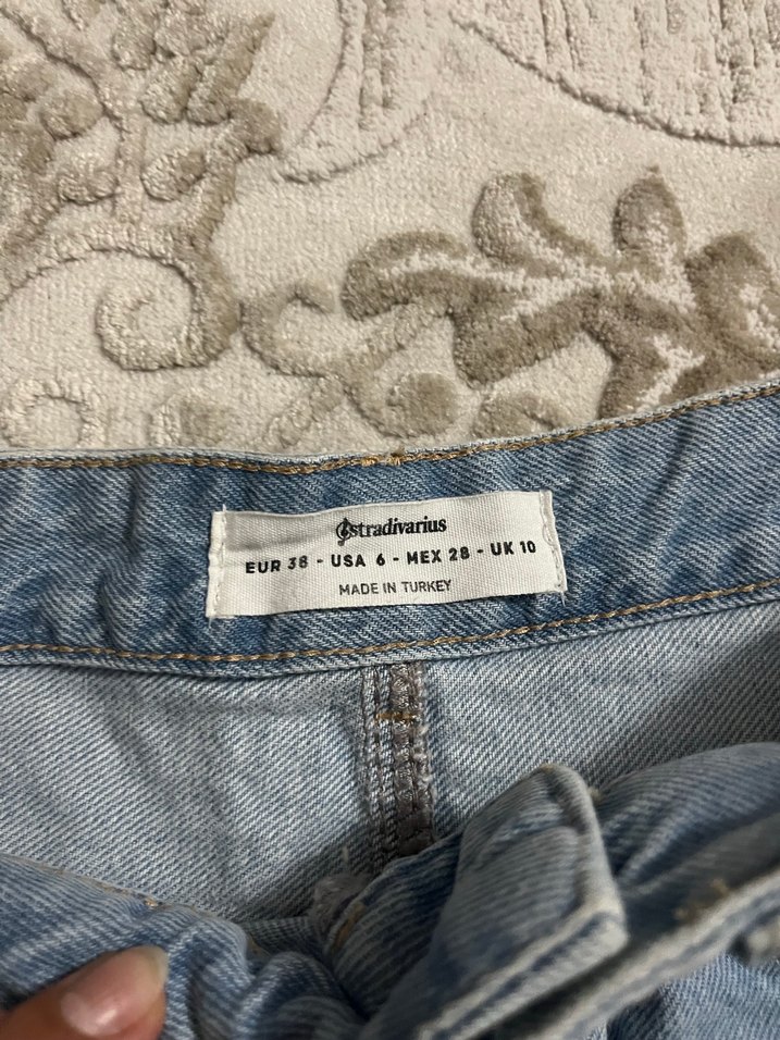 Düğmeli Mini Kadın Kot Şort - Görsel 2