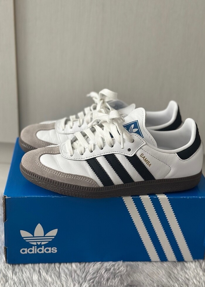 Adidas Samba OG Unisex Beyaz Ayakkabı - Görsel 4