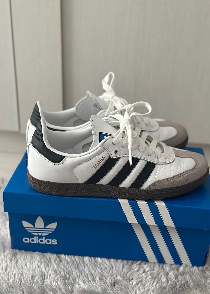 Adidas Samba OG Unisex Beyaz Ayakkabı - Görsel 3