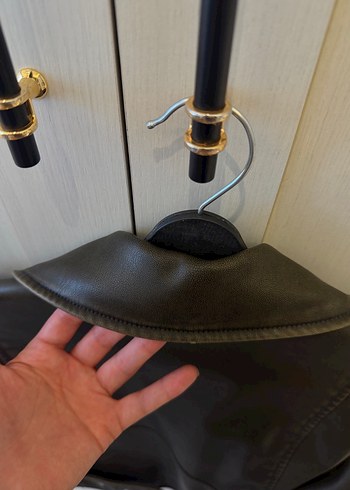 Zara Haki deri ceket - Görsel 8