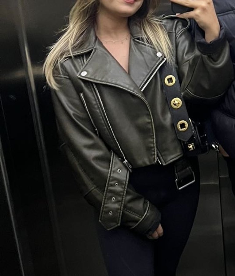 Zara Haki deri ceket - Görsel 3