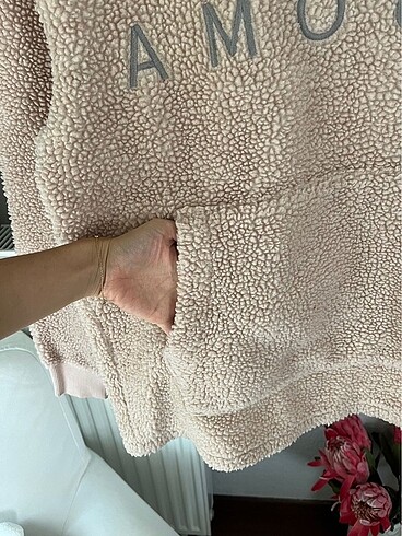 Topshop Polar Sweatshirt Pudra Pembe Topshop