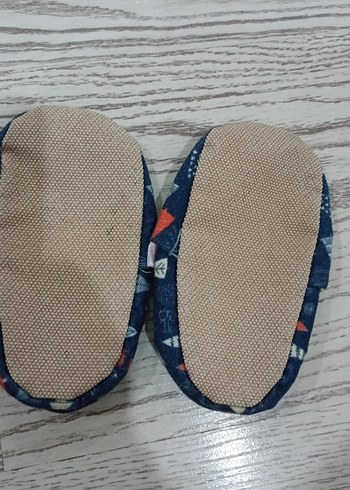 Renkli Bağlamalı Denim Erkek Bebek Patik - Görsel 2