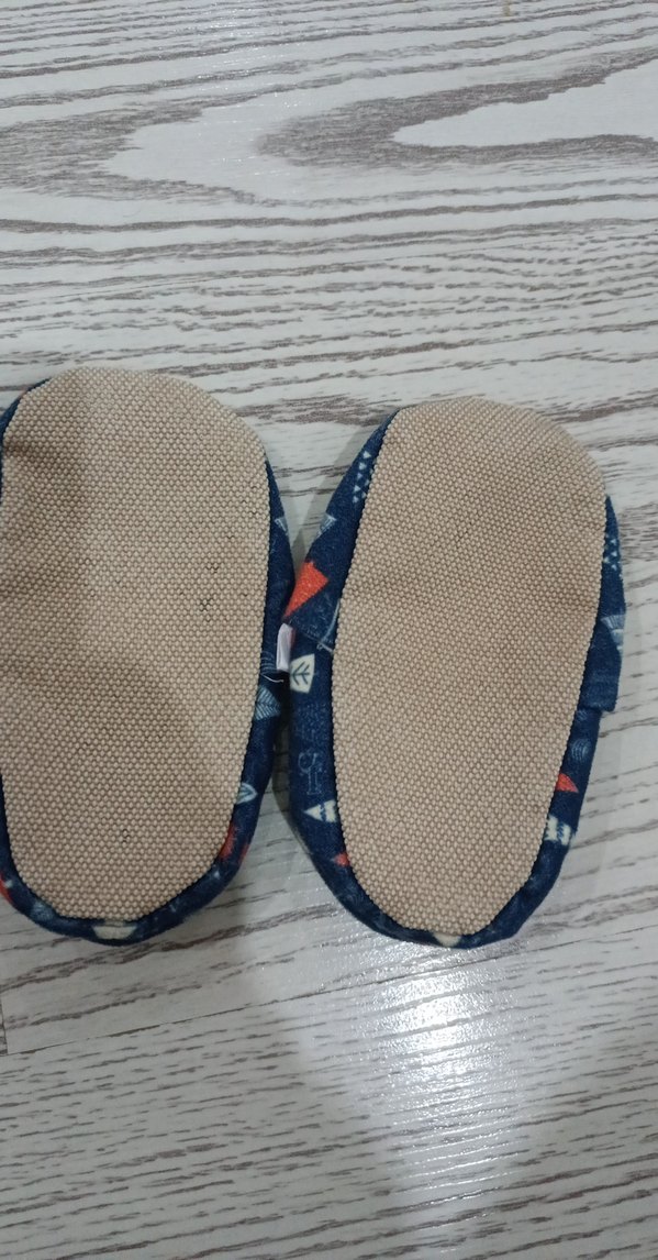 Renkli Bağlamalı Denim Erkek Bebek Patik - Görsel 2