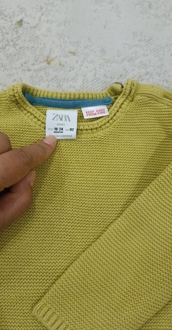 Sarı Erkek Çocuk Triko Kazak - Görsel 4