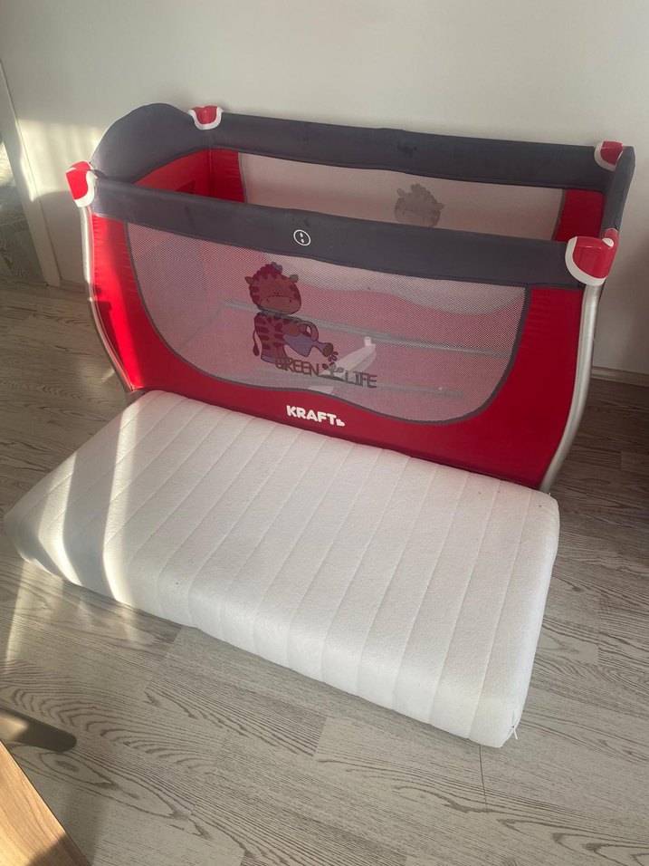 Kırmızı Gri Oyun Parkı Yatak - Görsel 2