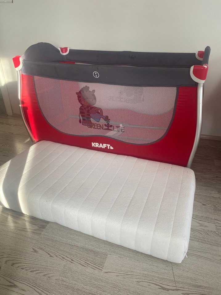 Kırmızı Gri Oyun Parkı Yatak - Görsel 3