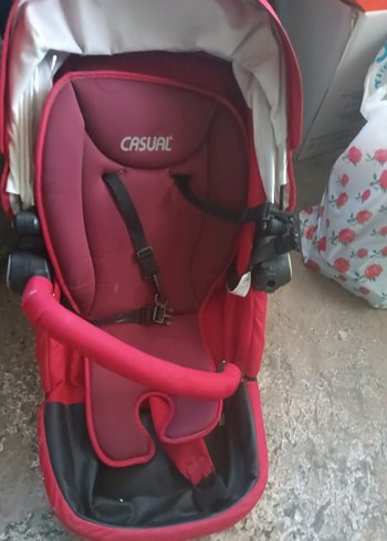 travel sistem Koyu Kırmızı Bebek arabası - Görsel 5