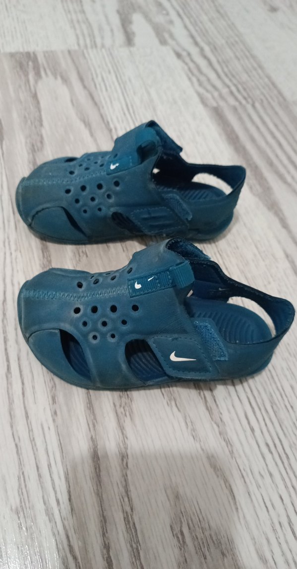 Erkek Çocuk Mavi Cırtlı Kauçuk Terlik - Görsel 2