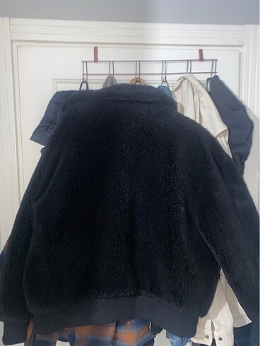 l Beden siyah Renk zara peluş mont