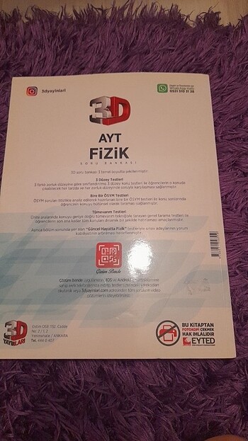  Beden Renk 3D Ayt Fizik Soru Bankası 