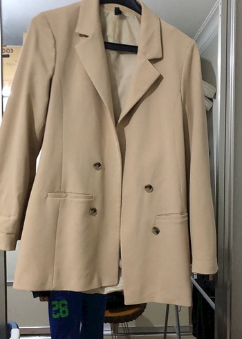 Bej Midi Kadın Blazer Ceket - Görsel 2