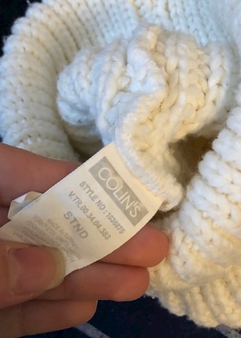 Beyaz Kadın Örgü Bere - Görsel 2