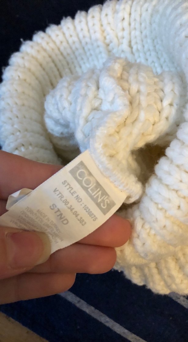 Beyaz Kadın Örgü Bere - Görsel 2