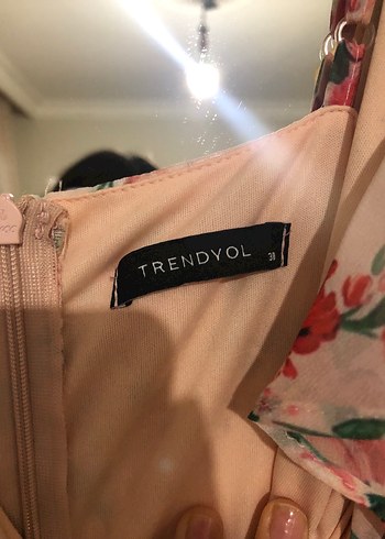 Pembe Çiçek Desenli Uzun Bohem Elbise - Görsel 4