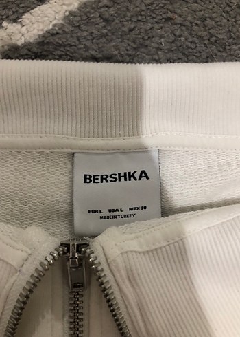 Beyaz Fermuarlı Uzun Kollu Mini Kadın Kazak - Görsel 5