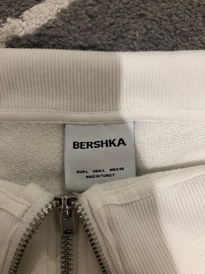 Beyaz Fermuarlı Uzun Kollu Mini Kadın Kazak - Görsel 5