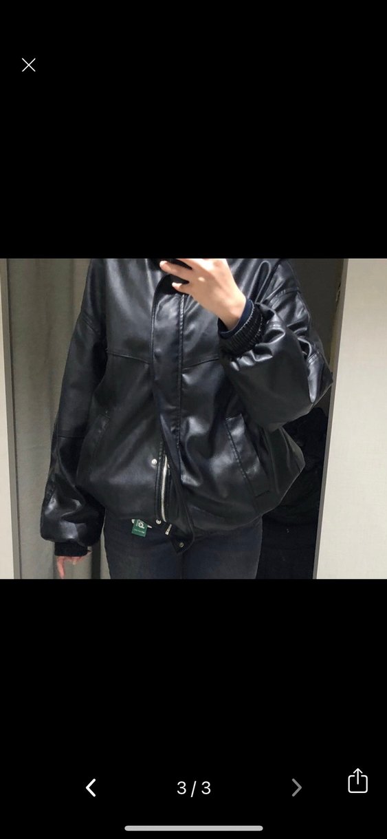 Bershka deri ceket - Görsel 3