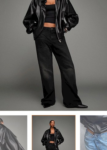 Bershka deri ceket - Görsel 3