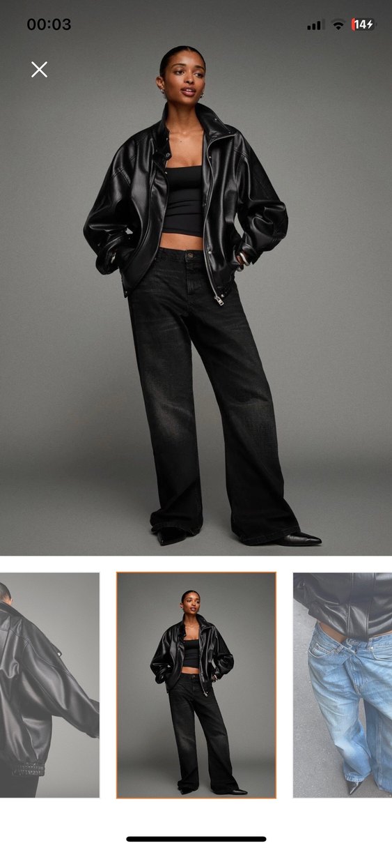 Bershka deri ceket - Görsel 3