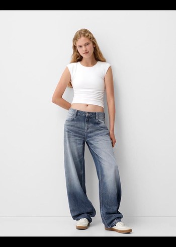 Bershka barrel jean - Görsel 2