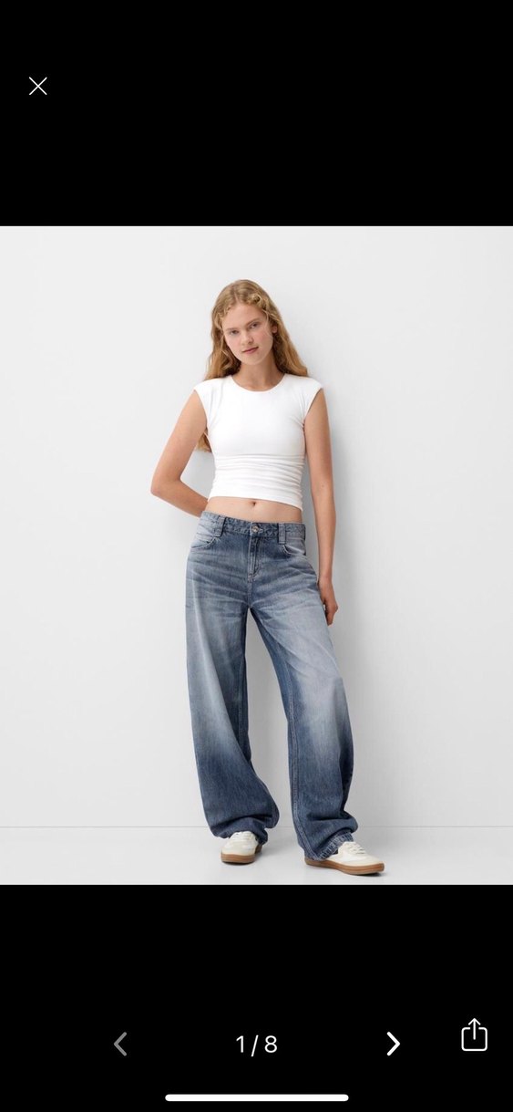 Bershka barrel jean - Görsel 2