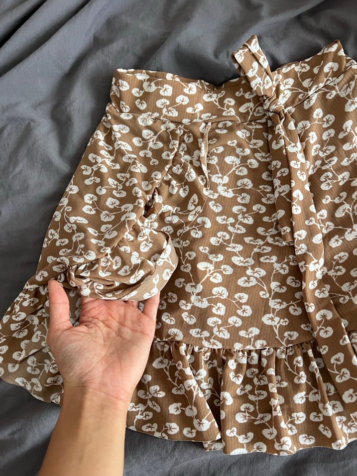 Bej Volanlı Kadın Etek - Görsel 2