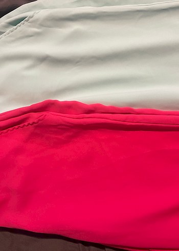 Kadın pembe ve yeşil Kumaş Pantolon paketi