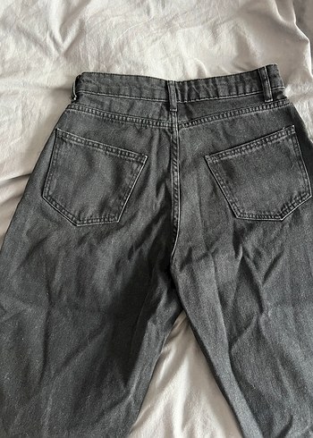 Antrasit Kadın Bol Kesim Kot Pantolon - Görsel 4
