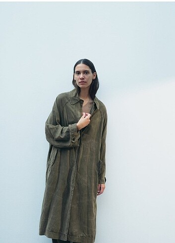 Zara Soluk Efektli Liyosel Trençkot
