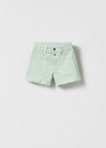 Zara yüksek bel denim bermuda şort 