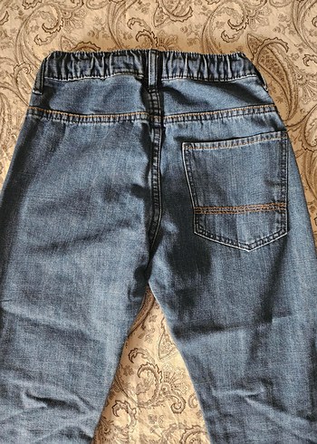 Erkek Çocuk Lacivert Elastik Bel Denim Pantolon - Görsel 5